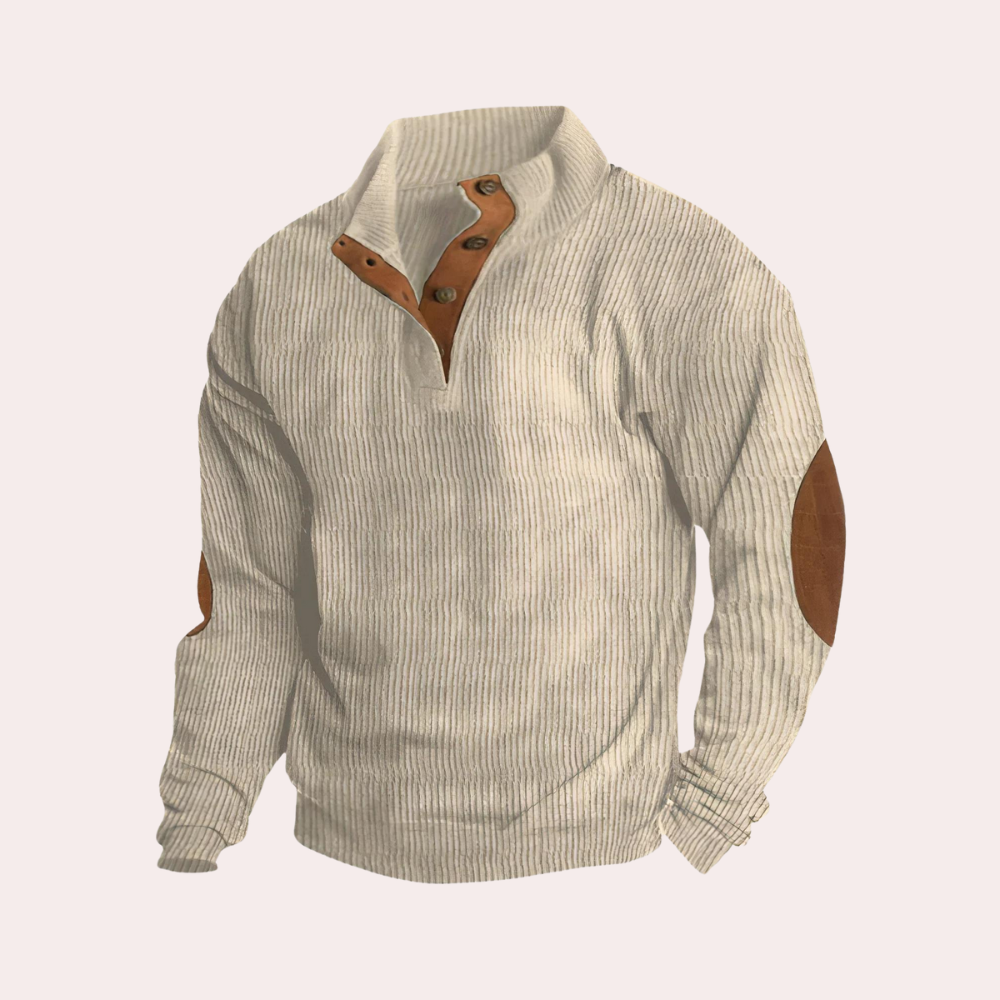 Herr Tröja i Sammet Modern Design Polyester Lös Passform 5