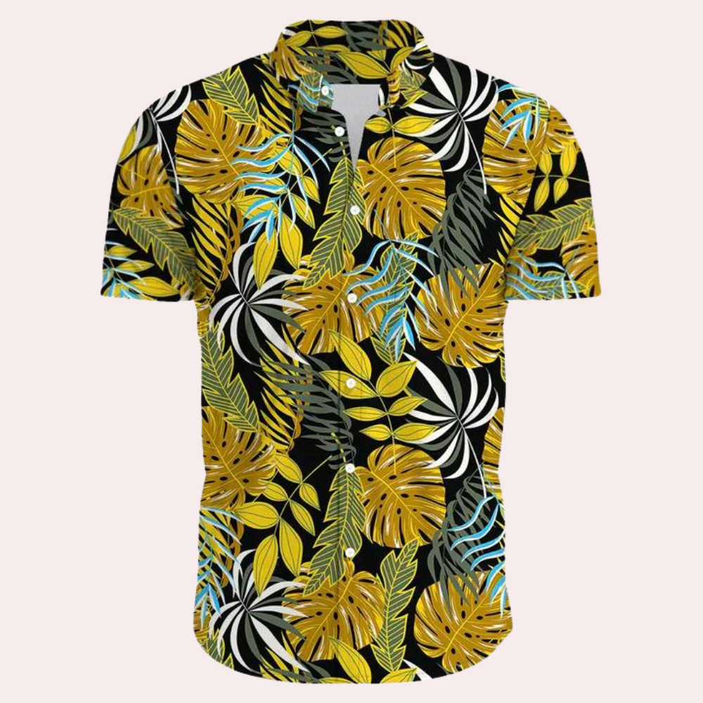 Herrar Hawaii Skjorta Kortärmad Lätt Polyester Tropiskt Mönster 10