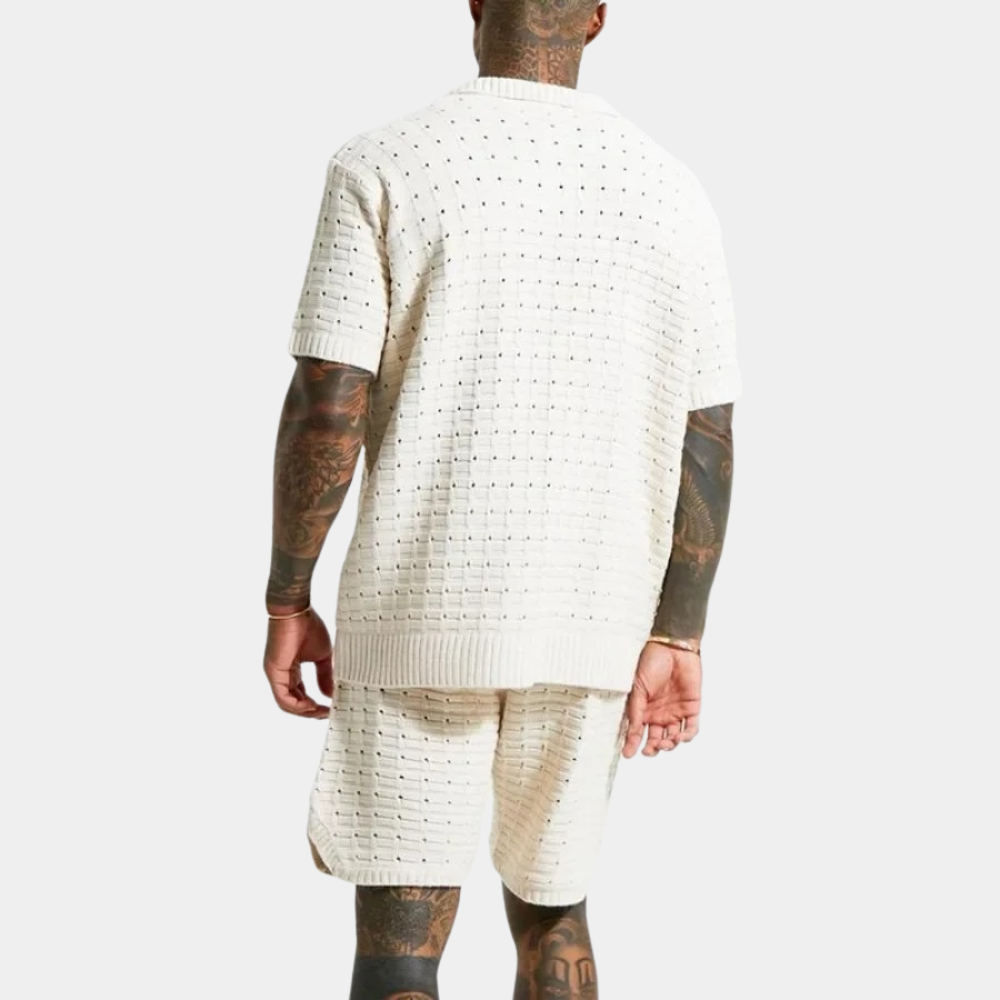 Herr Polo Skjorta Lätt Andningsbar Polyester Modern Design-2