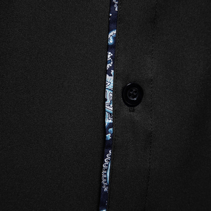 Herrskjorta Paisley Mönster Modern Passform Bomullspolyesterblandning-2