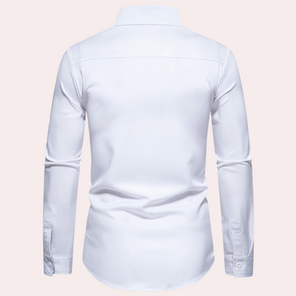 Herrskjorta Paisley Mönster Modern Passform Bomullspolyesterblandning-3