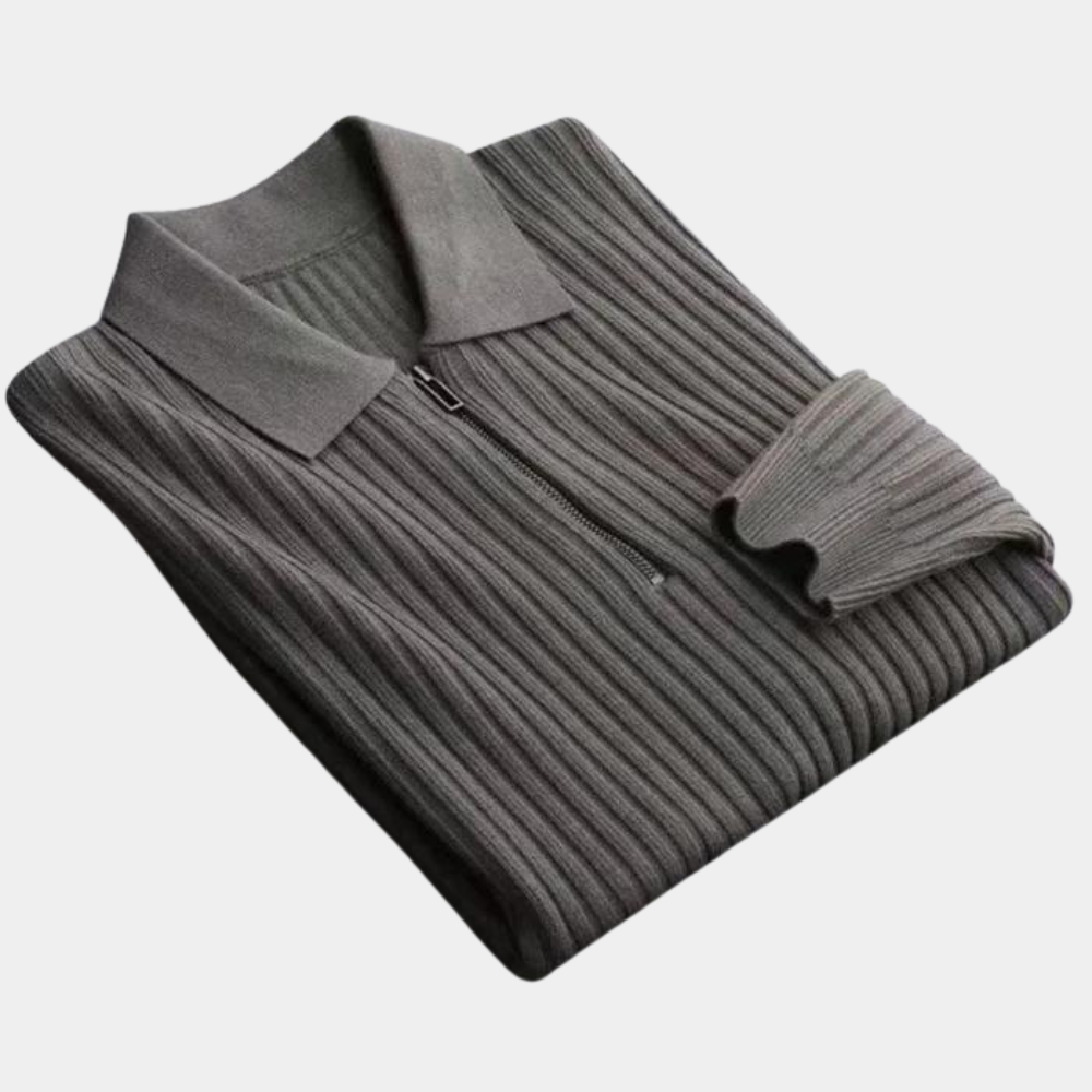 Variant image for Herr Cardigan Jacka Kort Ärmar Mjuk Bomull med Blixtlås-1