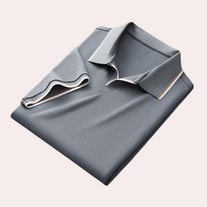 Herr Polo T-shirt Klassisk Stil 100% Bomull-3