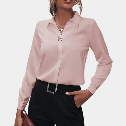 Variant image for Kvinnors Blus Enkel Stil Polyester-6
