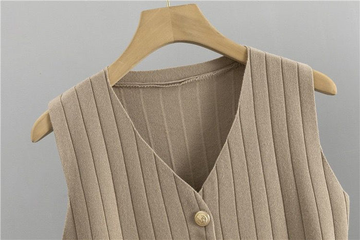 Dam Set Väst Kofta Byxor Högkvalitativ Polyester Viskos-4