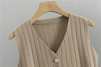 Dam Set Väst Kofta Byxor Högkvalitativ Polyester Viskos-4