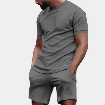 Variant image for Herren Topp och Shorts Set Avslappnad Högkvalitativt Material-16