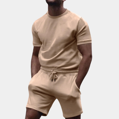 Variant image for Herren Topp och Shorts Set Avslappnad Högkvalitativt Material-11