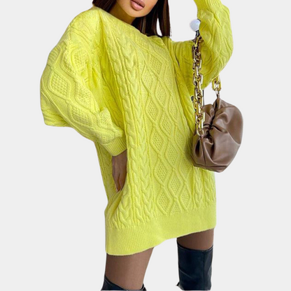 Kvinnors Långärmad Tröja Hög Rund Nackkrage Polyester Lätt Passform-5