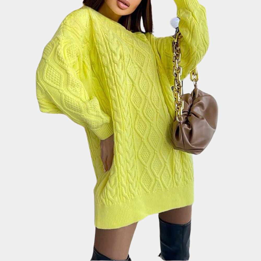 Variant image for Kvinnors Långärmad Tröja Hög Rund Nackkrage Polyester Lätt Passform-13