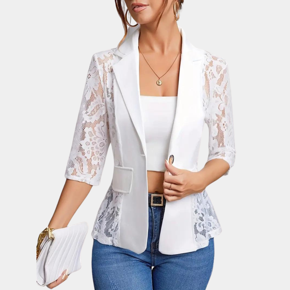 Dam Blazer Andreja Top Lätt Tyg Lös Passform-2