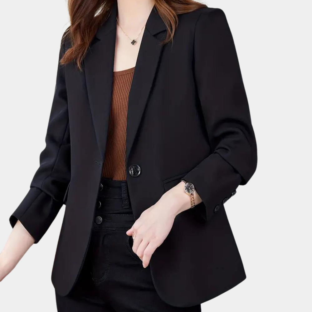 Kvinnor Blazer Reversad Mjuk Tyg 6