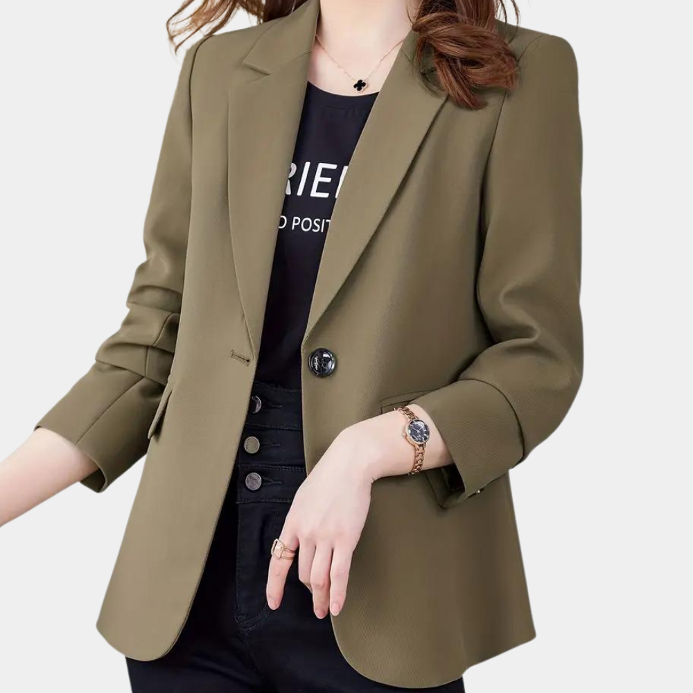 Kvinnor Blazer Reversad Mjuk Tyg 1