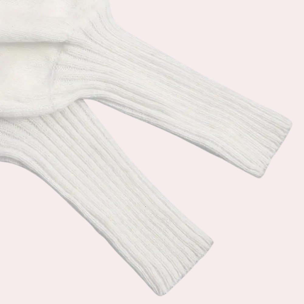 Stickad Dam Tröja Modern Design Mjuk Material-3