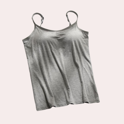 Dam Tank Top Vadderad Polyester Elegant Skjorta-4