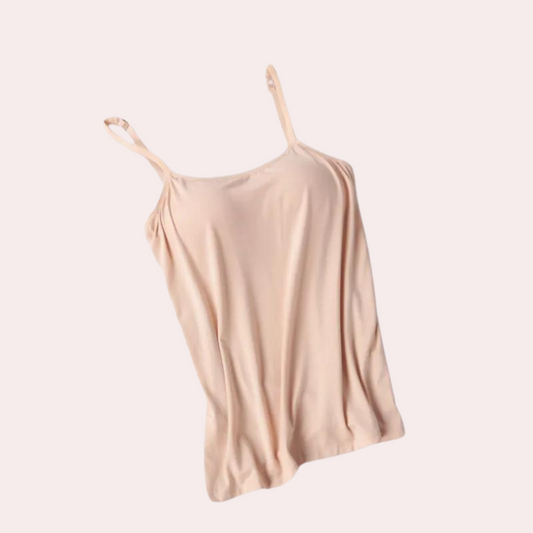 Dam Tank Top Vadderad Polyester Elegant Skjorta-1