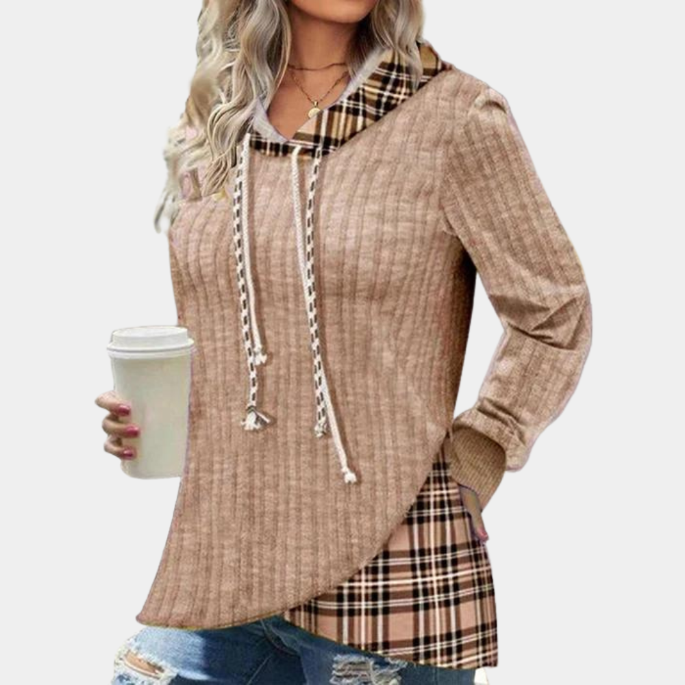 Variant image for Lång Hoodie Dam Avslappnad Stil Mjuk Bomull-11