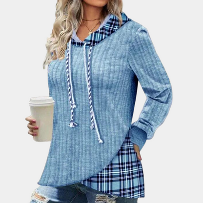 Variant image for Lång Hoodie Dam Avslappnad Stil Mjuk Bomull-16