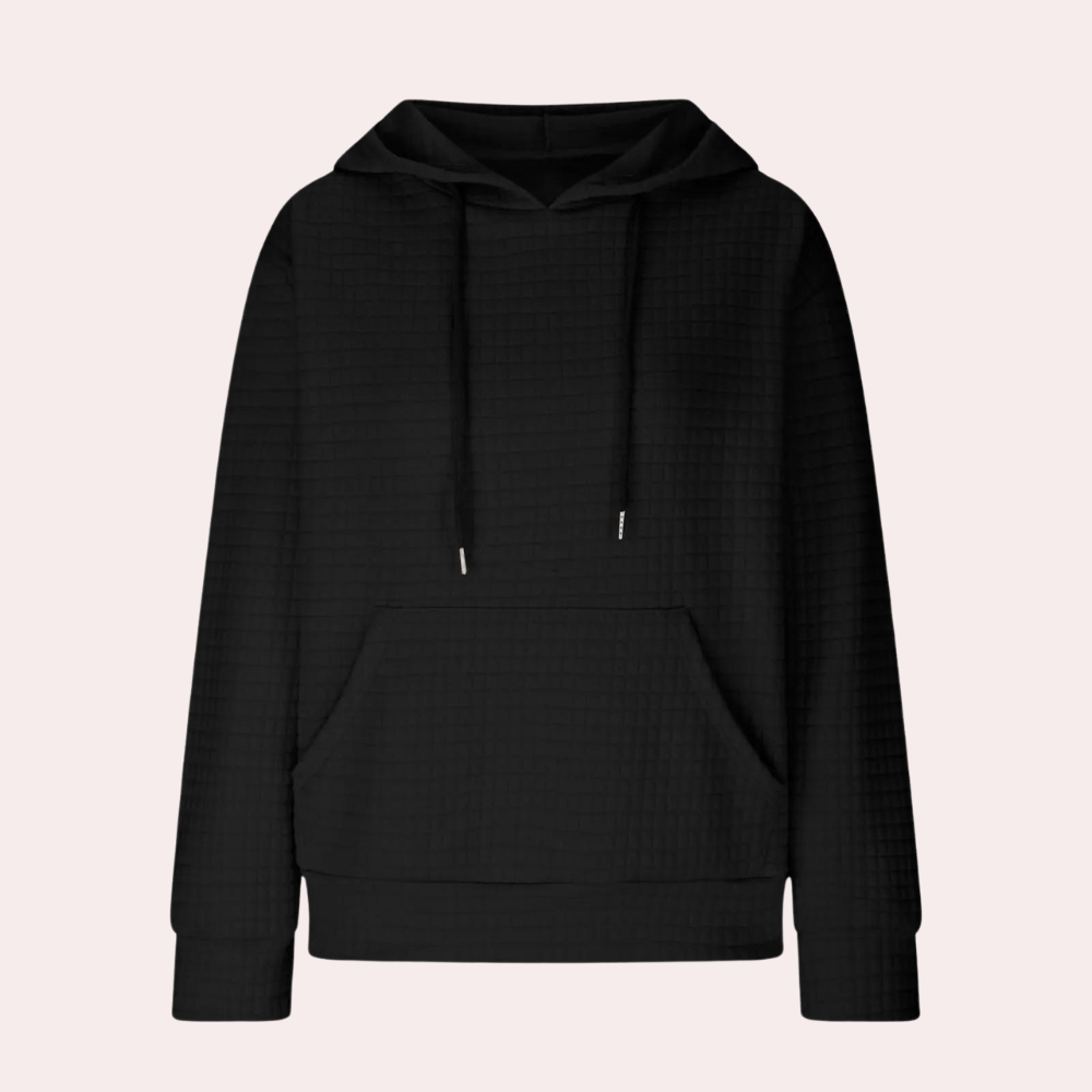 Kvinnors Hoodie Grundläggande Design 100% Bomull-3