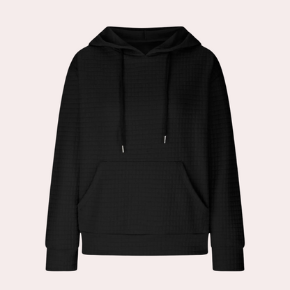 Kvinnors Hoodie Grundläggande Design 100% Bomull-3