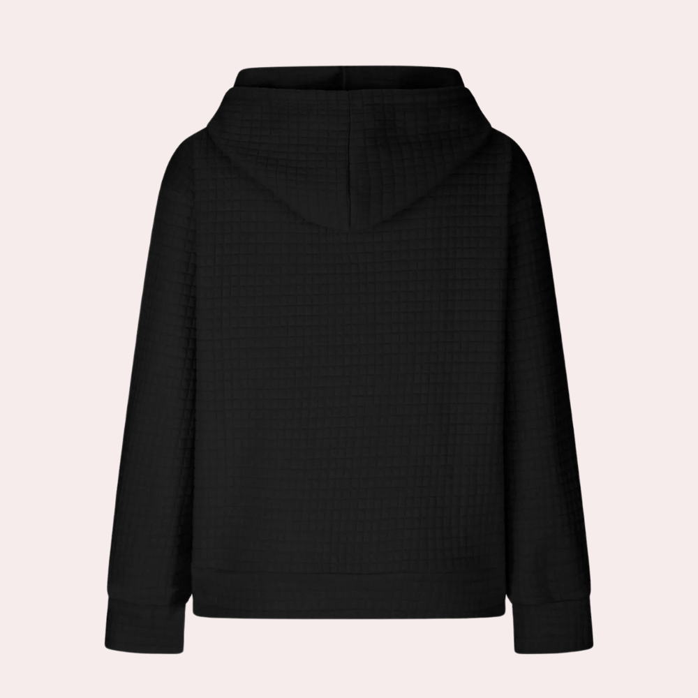 Kvinnors Hoodie Grundläggande Design 100% Bomull-4