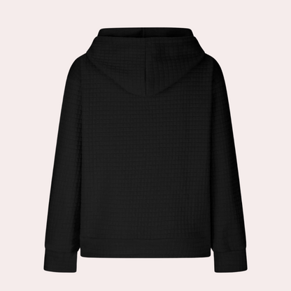 Kvinnors Hoodie Grundläggande Design 100% Bomull-4