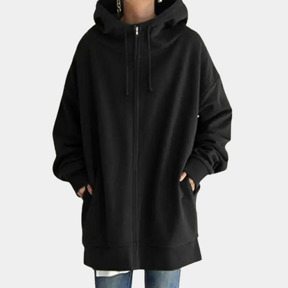 Dam Hoodie Sportig 100% Bomull-4