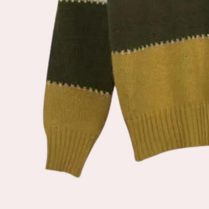 Kvinnors Tröja Randig Mjuk Material-4