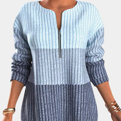 Variant image for Kvinnors Tröja Dragkedja Mjuk Varmt Material-6