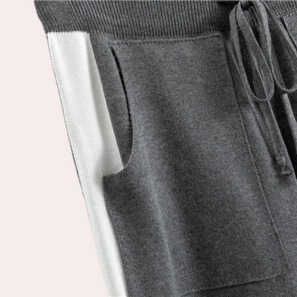 Stickad Dam Tröja Långärmad Polyester Elegant Design-5