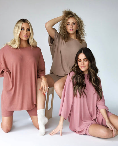 Graviditetsuppsättning för kvinnor Bekväm Topp och Byxor Andningsbart Material-3