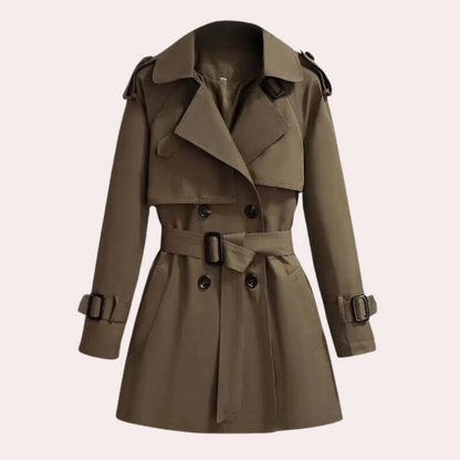 Dam Vindjacka Modern Trenchcoat Lätt Tyg-1