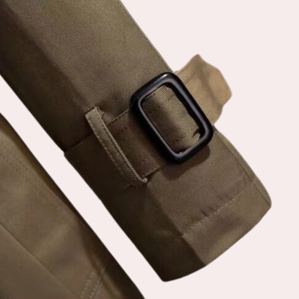 Dam Vindjacka Modern Trenchcoat Lätt Tyg-2