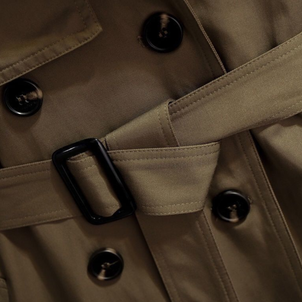 Dam Vindjacka Modern Trenchcoat Lätt Tyg-3