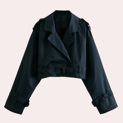 Kvinnors Beskuren Jacka Modern Polyester Bomull-5