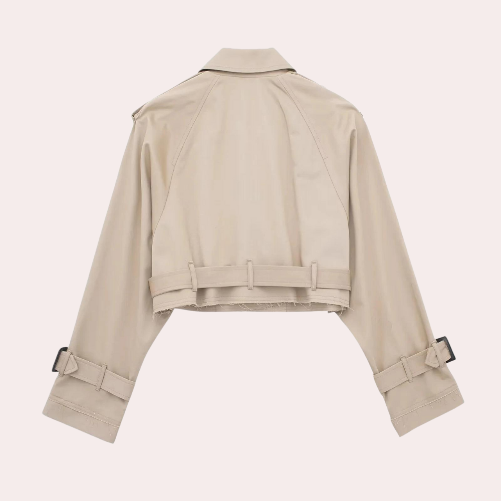 Kvinnors Beskuren Jacka Modern Polyester Bomull-2