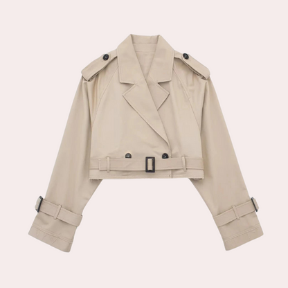 Kvinnors Beskuren Jacka Modern Polyester Bomull-1