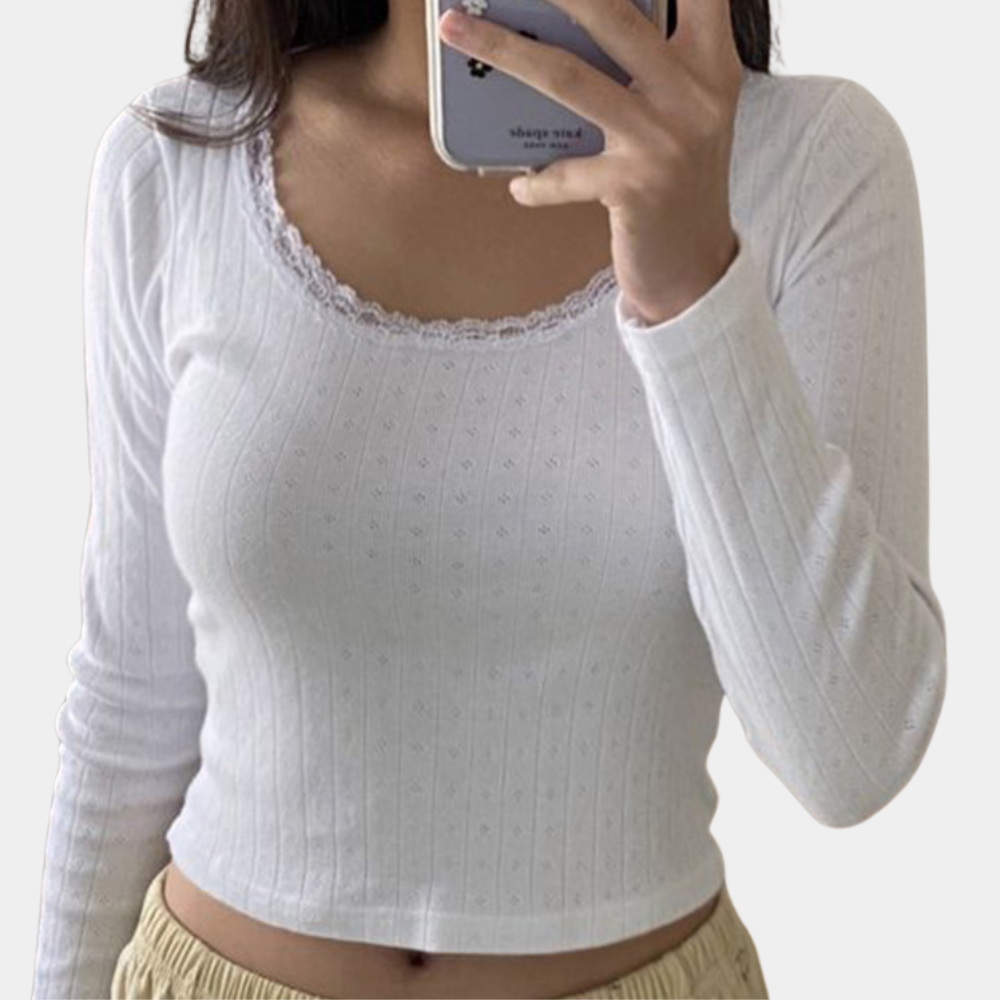 Variant image for Lång Stickad Tröja Dam Avslappnad 100% Mjuk Bomull-1