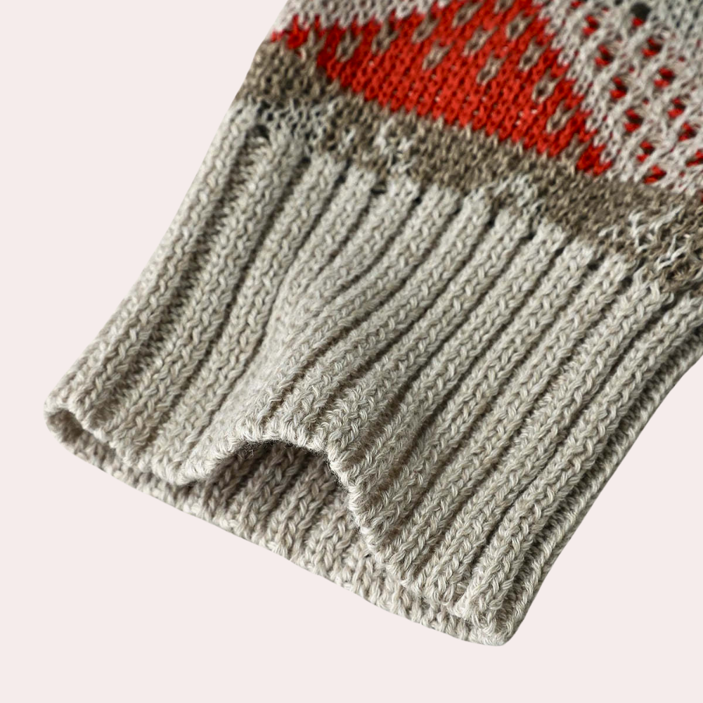 Dam Stickad Tröja Modern Geometrisk Mjuk Fiber 4