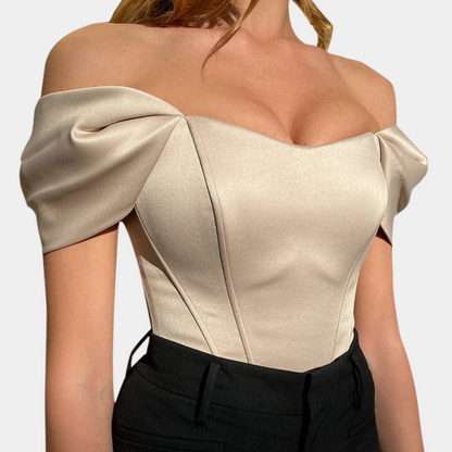Variant image for Kvinnors Festtopp Off-Shoulder Elegant Polyester-6