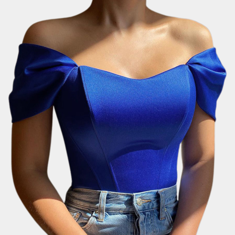 Variant image for Kvinnors Festtopp Off-Shoulder Elegant Polyester-11