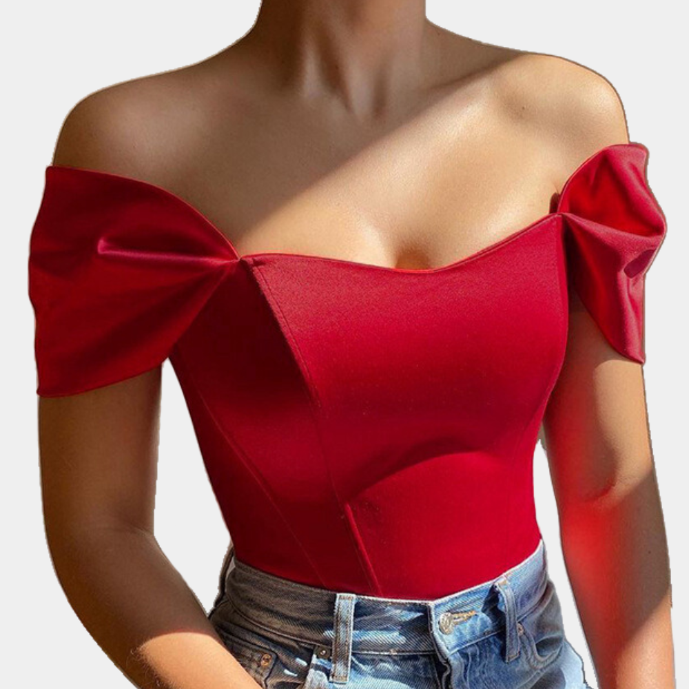Variant image for Kvinnors Festtopp Off-Shoulder Elegant Polyester-16