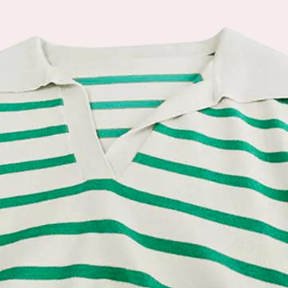 Kvinnors Tröja Randig Höstdesign Mjuk Material-4