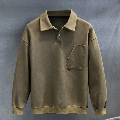 Herr Polo Skjorta Klassisk Design Mjuk Bomull-1