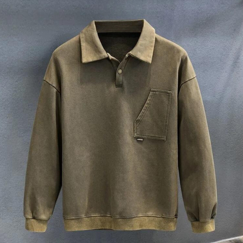 Herr Polo Skjorta Klassisk Design Mjuk Bomull-1