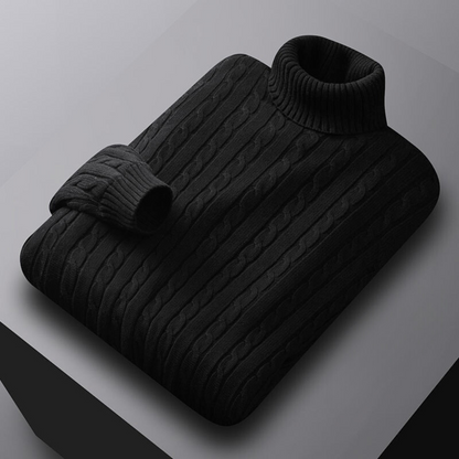 Herr Turtleneck Tröja Klassisk Andningsbart Material-1