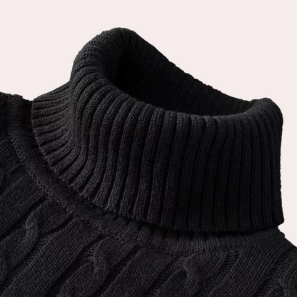 Herr Turtleneck Tröja Klassisk Andningsbart Material-2