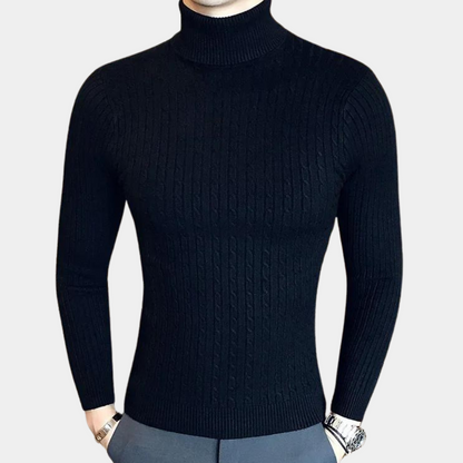 Herr Turtleneck Tröja Klassisk Andningsbart Material-3