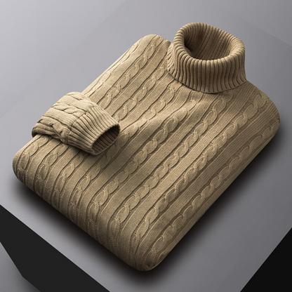 Herr Turtleneck Tröja Klassisk Andningsbart Material-6