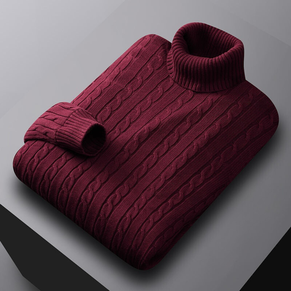 Variant image for Herr Turtleneck Tröja Klassisk Andningsbart Material-5
